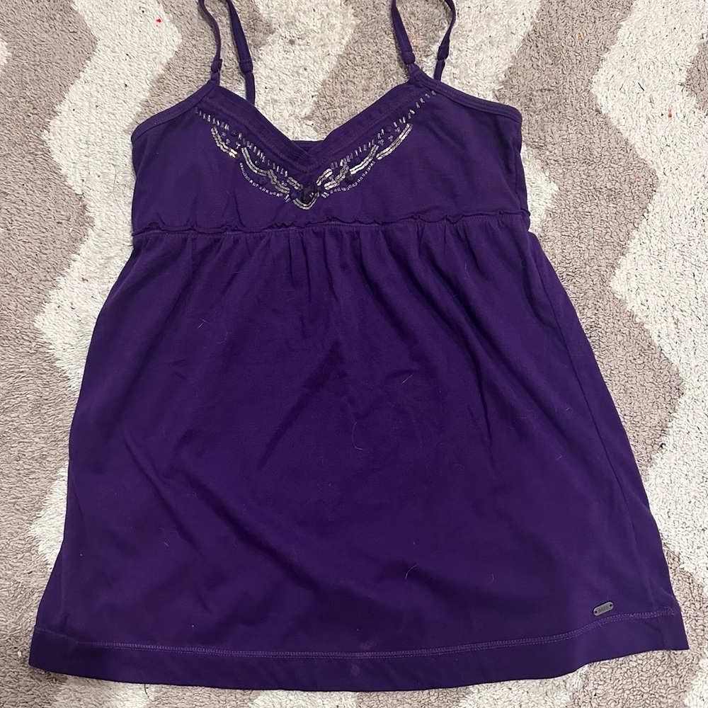 Aeropostale Deep Purple Lace Trim Cami